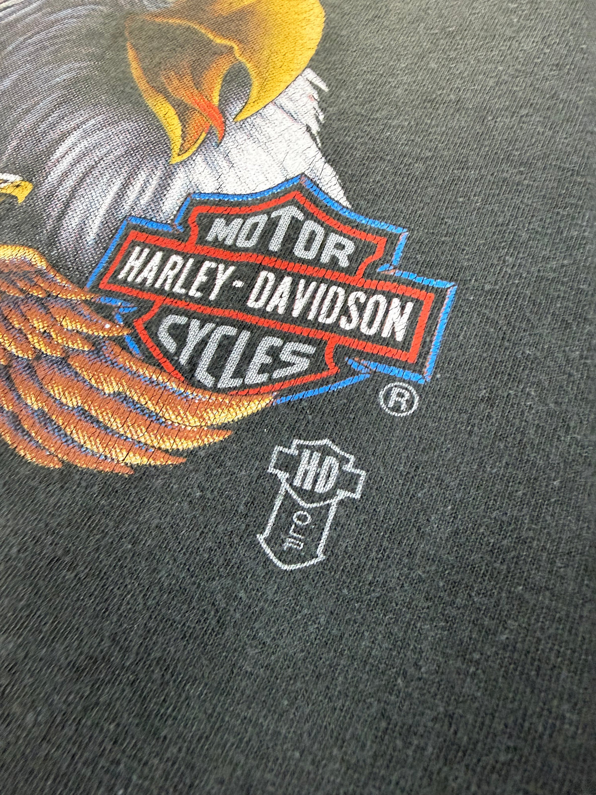 Vintage Harley-davidson 3D Emblem T-shirt