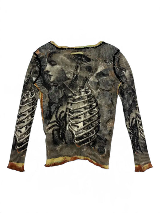 Jean Paul Gaultier AW 2003 Spider Skeleton Wool Pullover