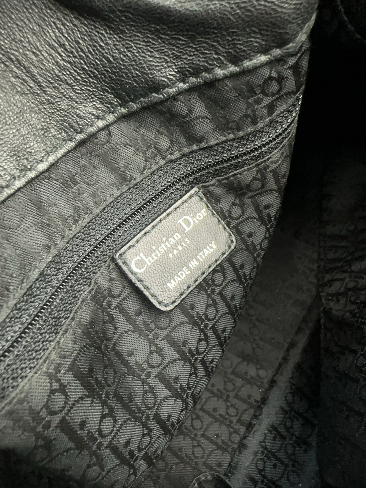 Christan Dior Cannage Lackleder Tasche