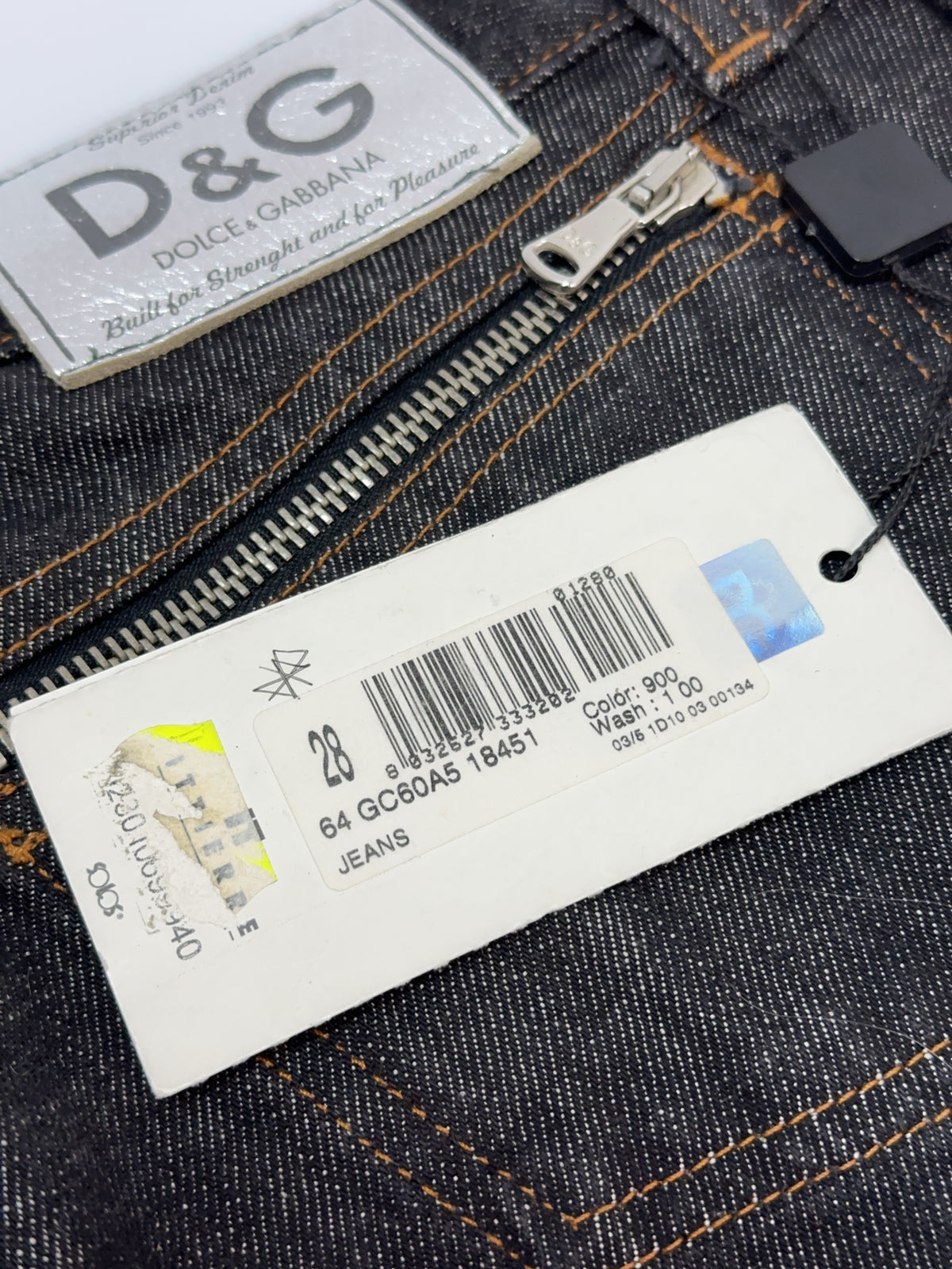 Dolce & Gabbana AW 2003 Zip Jeans