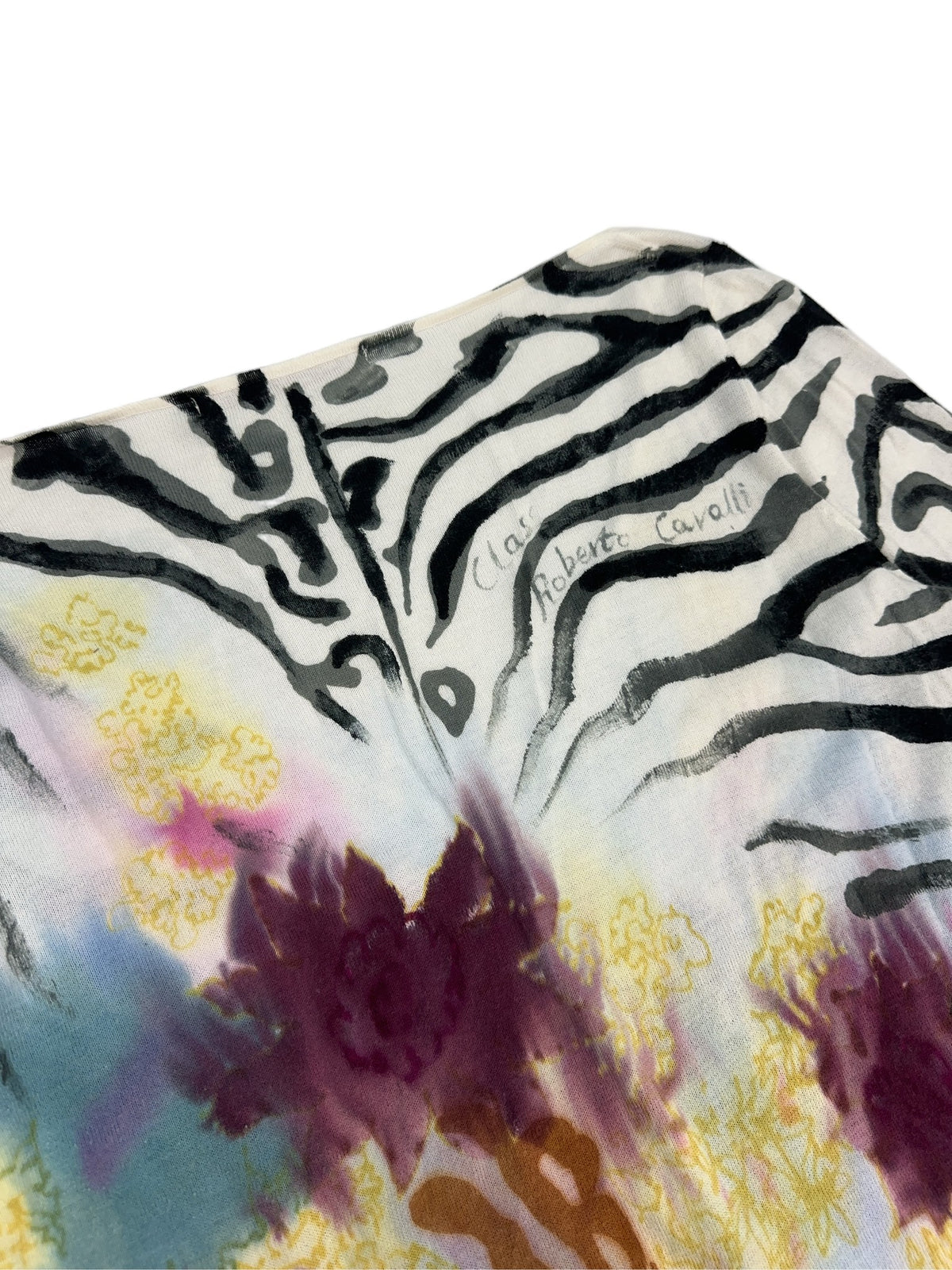 Roberto Cavalli Class SS 2000 Floral Zebra Kardigan