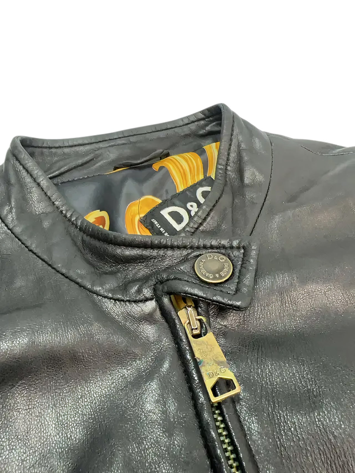 Dolce & Gabbana SS 2002 "Virginia Panthers" Laced Leder Jacke
