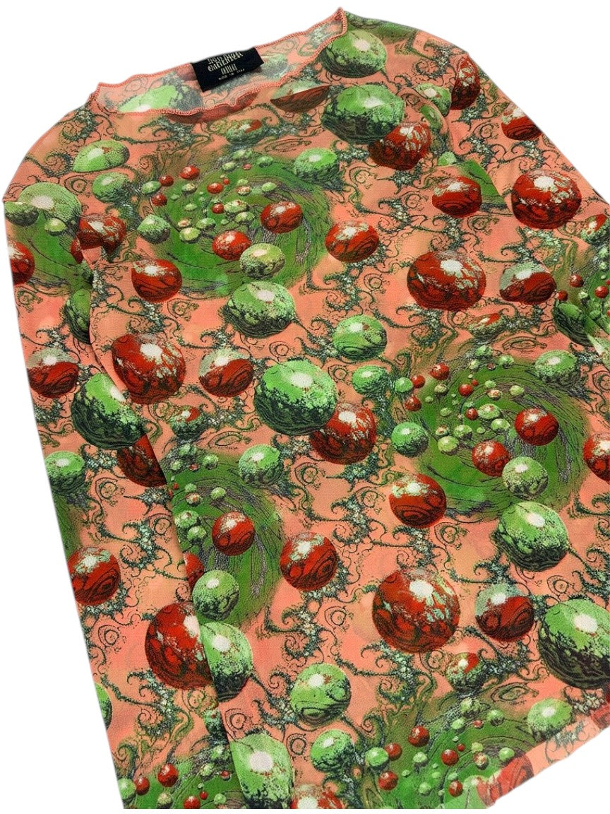 Jean Paul Gaultier "Cherry" Mesh Top