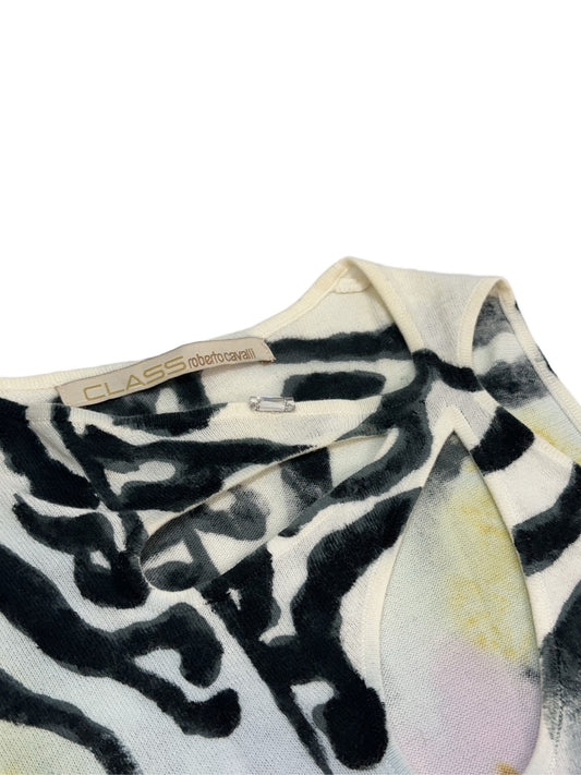 Roberto Cavalli Class SS 2000 Floral Zebra Top